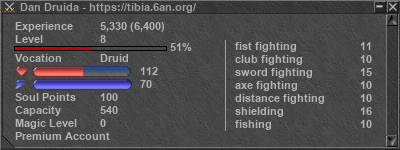 Signature for player Dan Druida