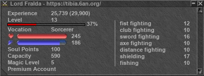 Signature for player Lord Fralda